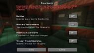 The location of the minecart experimental toggle (Image via Mojang)